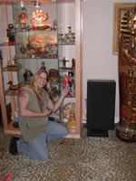 Ted Poley and his display case